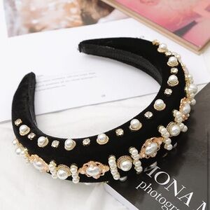 Pearl crown head band